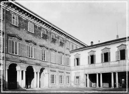 Particolare architettonico dell'unione tra i due Palazzi